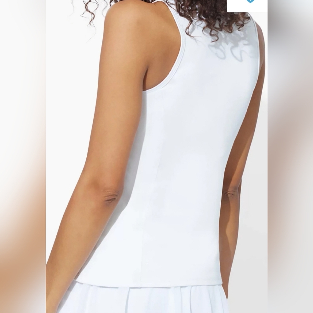 EleVen By Venus Williams White High Vibes Tank Top NWT - Picture 9 of 13